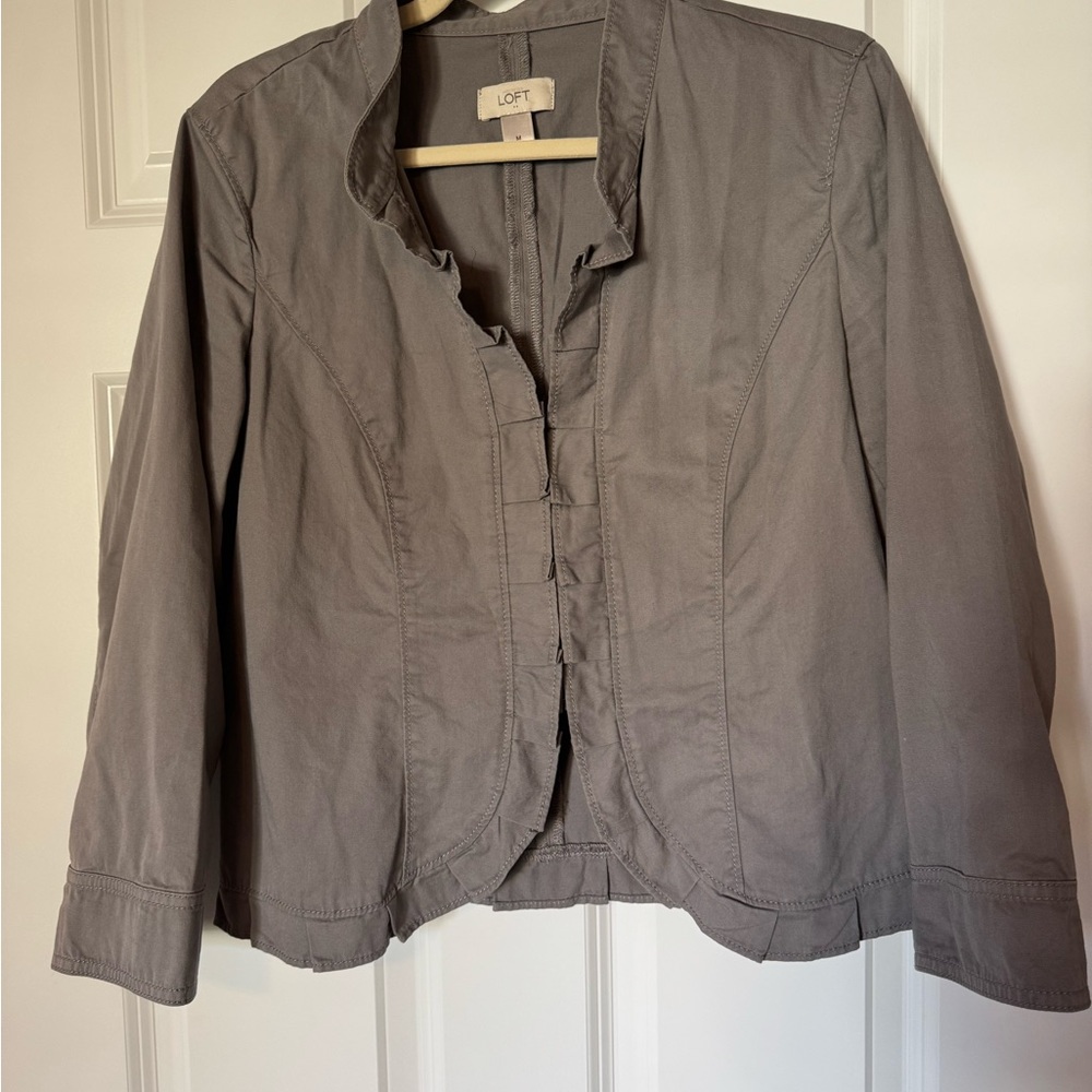 LOFT Charcoal Women's Blazer Medium